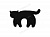 Дорожная подушка «Маленький кот», черная